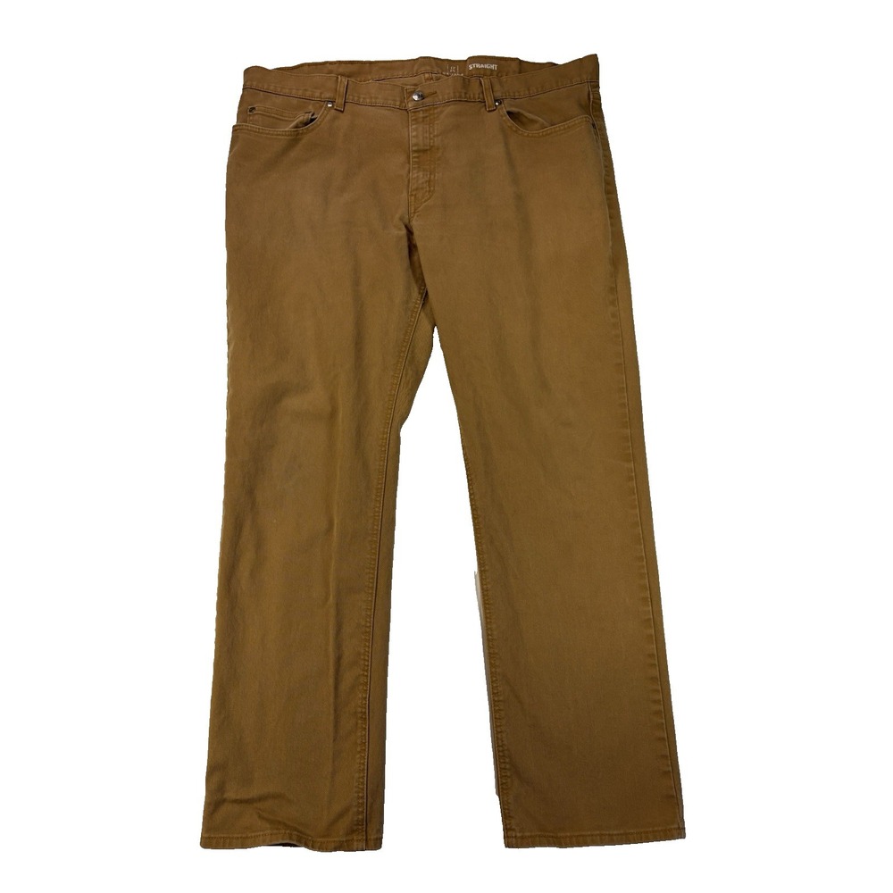 George Mens 40X32 Brown Straight Leg Pants Workwear Utility Casual‎ Essential